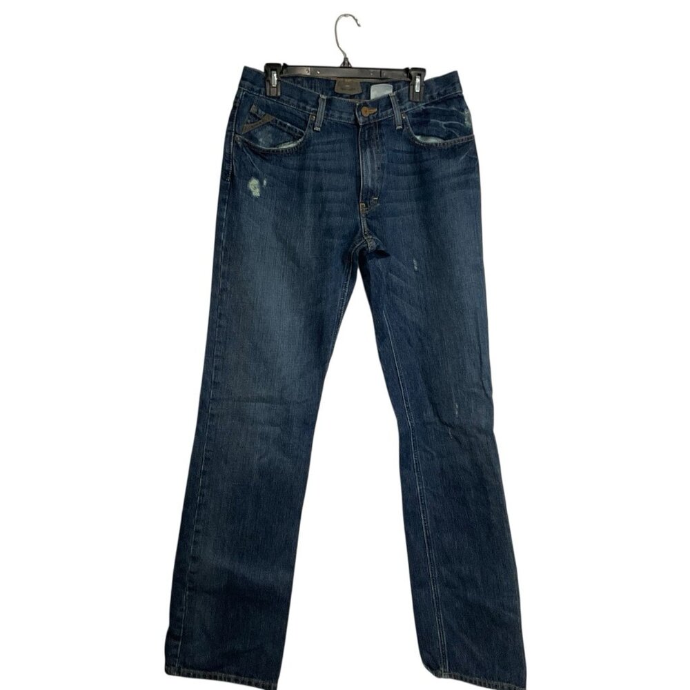 Ariat Loop Lock M4 LR Boot Cut Jeans Mens 32x36 Denim Cowboy Rodeo Blue